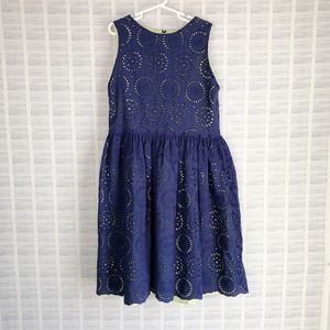 Susanne Lively Green & Navy Eyelet Dress